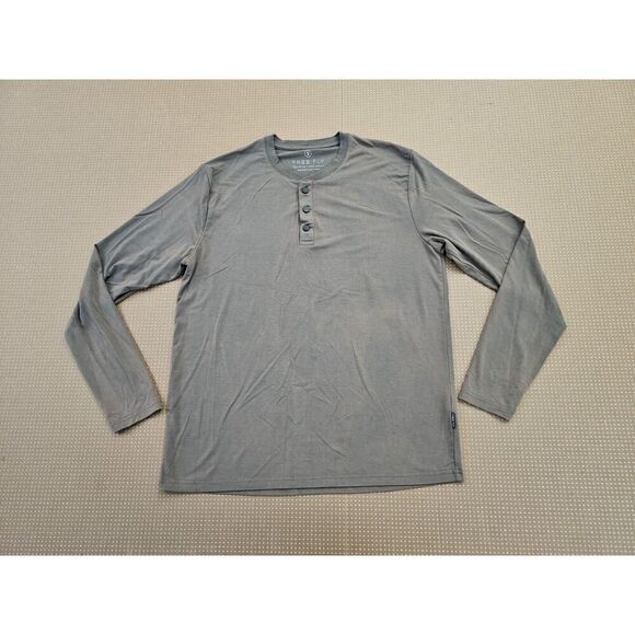 Free Fly Bamboo Heritage Henley Shirt Mens Size Small Brown UPF 50+ Sun - Picture 1 of 14